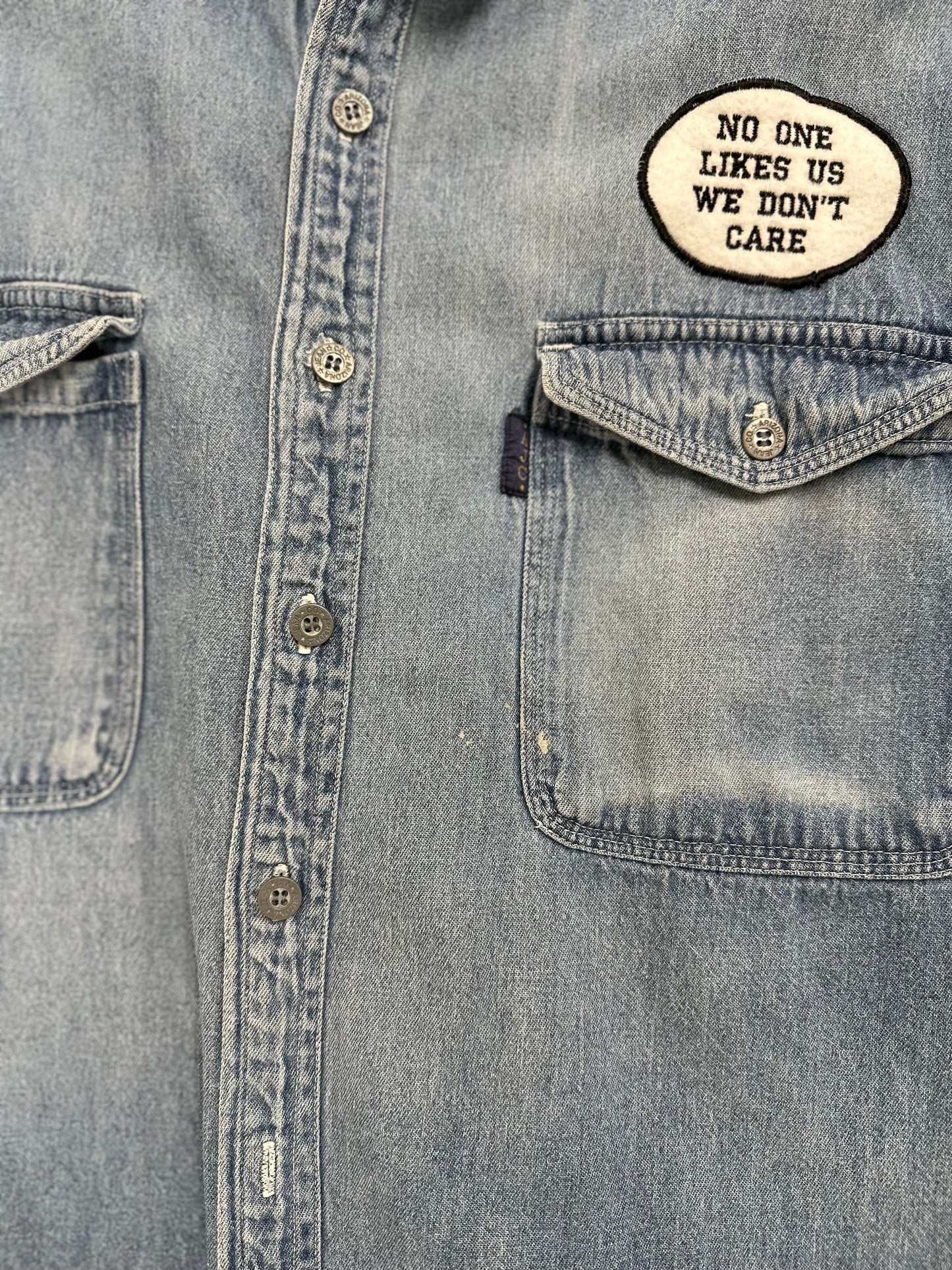 No One Likes Us Denim Shirt #1